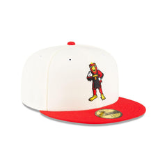 New Era Atlanta Hawks Mascot White Orange Gray 59Fifty 5950 Patch Fitted Cap Hat