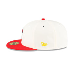 New Era Atlanta Hawks Mascot White Orange Gray 59Fifty 5950 Patch Fitted Cap Hat