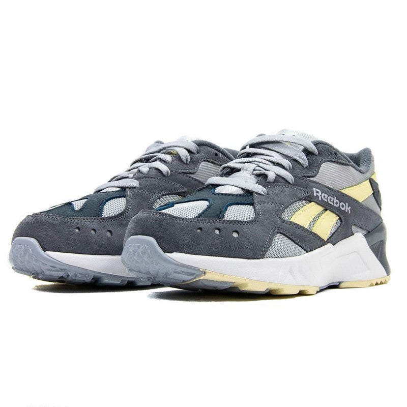 Reebok Aztrek Grey White Blue Yellow Hills Sneaker Shoe Trainer