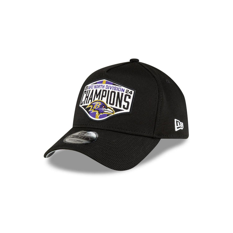 New Era Baltimore Ravens Black White Purple 9Forty 940 Patch Snapback Cap Hat