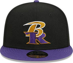 New Era Baltimore Ravens Purple Gold Yellow 9Fifty 950 Patch Snapback Cap Hat