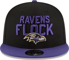 New Era Baltimore Ravens '18 Purple Yellow Gray White 9Fifty 950 Patch Snapback