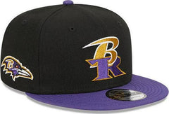 New Era Baltimore Ravens Purple Gold Yellow 9Fifty 950 Patch Snapback Cap Hat