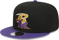 New Era Baltimore Ravens Purple Gold Yellow 9Fifty 950 Patch Snapback Cap Hat