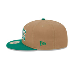New Era Boston Celtics Brown White Green Gray 59Fifty 5950 Patch Fitted Cap Hat