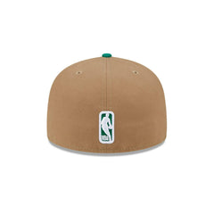 New Era Boston Celtics Brown White Green Gray 59Fifty 5950 Patch Fitted Cap Hat