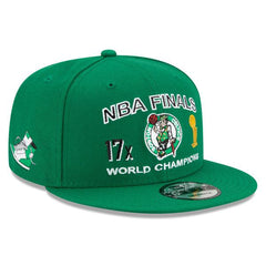 New Era Boston Celtics FINALS Champs Gold White Black 9Fifty 950 Patch Snapback