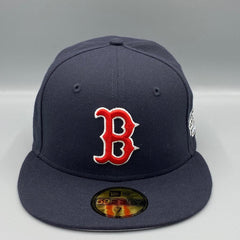 New Era Boston Red Sox '04 WS Navy Blue Red Grey 59Fifty 5950 Patch Fitted Hat