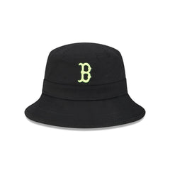 New Era Boston Red Sox Hi Vis Black Green Doodle Bucket Hat