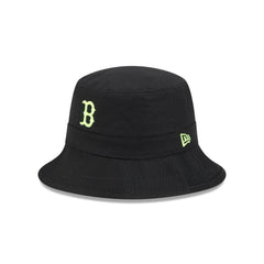 New Era Boston Red Sox Hi Vis Black Green Doodle Bucket Hat