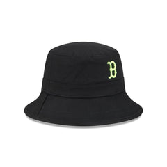 New Era Boston Red Sox Hi Vis Black Green Doodle Bucket Hat