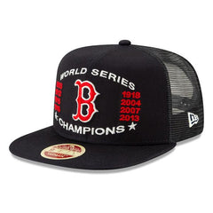 New Era Boston Red Sox Trucker Navy Blue Red White 9Fifty 950 Patch Snapback