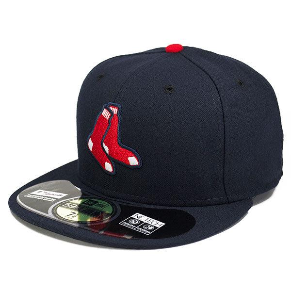 New Era Boston Red Sox Blue Red White Black 59Fifty 5950 Patch Fitted Cap Hat