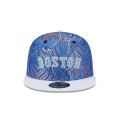 New Era Boston Red Sox Jacquard Crown White Gray 59Fifty 5950 Patch Fitted Hat