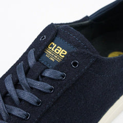 Clae Bradley Navy Wool White Shoe Sneaker Trainer