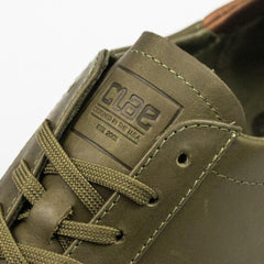 Clae Bradley Olive Green Leather Formal Casual Shoes