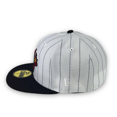 New Era Atlanta Braves '21 WS White Pinstripe Navy Blue Grey 59Fifty 5950 Fitted