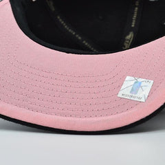 Mitchell And Ness Brooklyn Nets ALL LOVE Black White Pink Patch Snapback Cap Hat