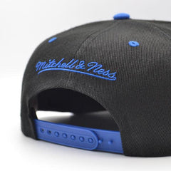 Mitchell And Ness Brooklyn Nets BLACK ROYALTY Black Royal Blue Gray Snapback Hat