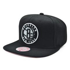 Mitchell And Ness Brooklyn Nets ALL LOVE Black White Pink Patch Snapback Cap Hat