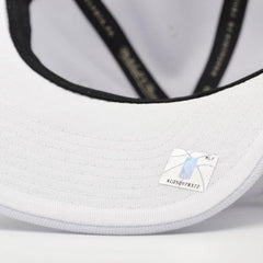 Mitchell And Ness Brooklyn Nets CLASSIC WHITE Black Patch Snapback Cap Hat