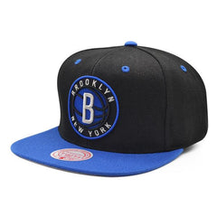 Mitchell And Ness Brooklyn Nets BLACK ROYALTY Black Royal Blue Gray Snapback Hat