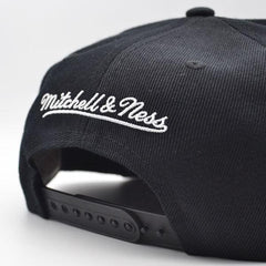 Mitchell And Ness Brooklyn Nets CLASSIC BBALL Black White Gray Patch Snapback
