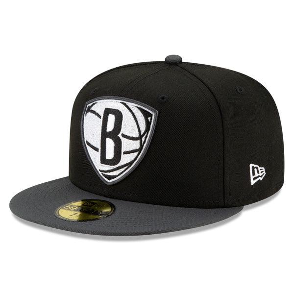 New Era Brooklyn Nets '21 NBA Draft Black Gray 59Fifty 5950 Patch Fitted Cap Hat