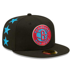 New Era Brooklyn Nets '22 ASG Stars Black Blue Red 59Fifty 5950 Patch Fitted Hat