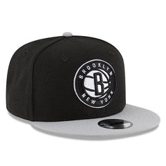 New Era Youth Brooklyn Nets Black White Gray 9Fifty 950 Patch Snapback Cap Hat