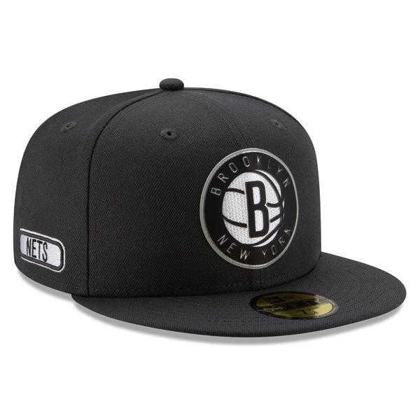 New Era Brooklyn Nets NBA Graphite Gray White Black 59Fifty 5950 Fitted Patch