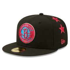 New Era Brooklyn Nets '22 ASG Stars Black Blue Red 59Fifty 5950 Patch Fitted Hat