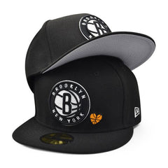 New Era Brooklyn Nets HEART LOVE HUSTLE GAME Black 59Fifty 5950 Patch Fitted Hat