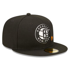 New Era Brooklyn Nets HEART LOVE HUSTLE GAME Black 59Fifty 5950 Patch Fitted Hat