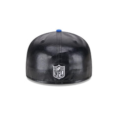 New Era Buffalo Bills Faux Leather Blue White Green 59Fifty 5950 Patch Fitted