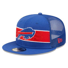 New Era Buffalo Bills Royal Blue Red Gray White 9Fifty 950 Mesh Trucker Snapback