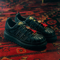 CLOT X Adidas Superstar 'Lunar New Year' - Core Black/Carbon