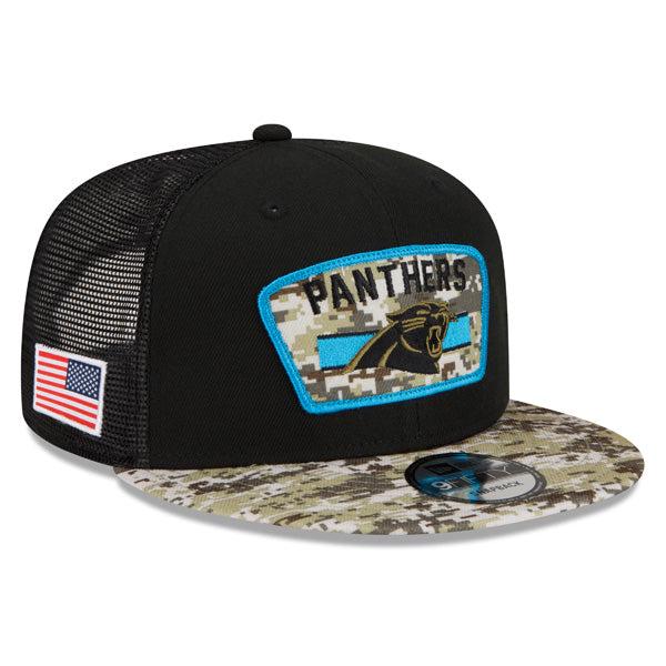 New Era Carolina Panthers '21 Black Camo USA FLAG ARMY 9Fifty 950 Patch Snapback
