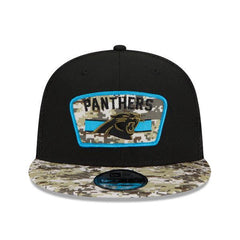 New Era Carolina Panthers '21 Black Camo USA FLAG ARMY 9Fifty 950 Patch Snapback