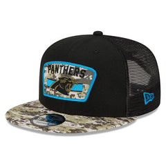 New Era Carolina Panthers '21 Black Camo USA FLAG ARMY 9Fifty 950 Patch Snapback