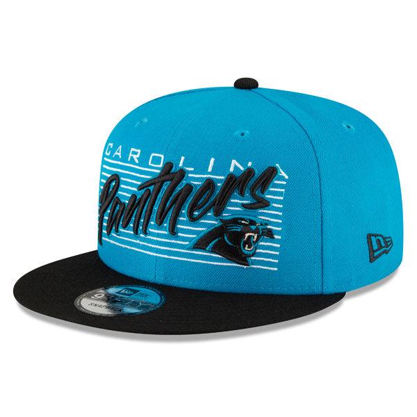 New Era Carolina Panthers Black Light Blue White 9Fifty 950 Patch Snapback Hat