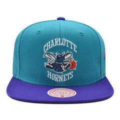 Mitchell And Ness Charlotte Hornets '91 NBA ASG Teal Purple Green Patch Snapback