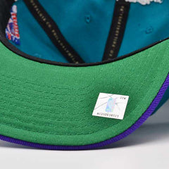 Mitchell And Ness Charlotte Hornets '91 NBA ASG Teal Purple Green Patch Snapback