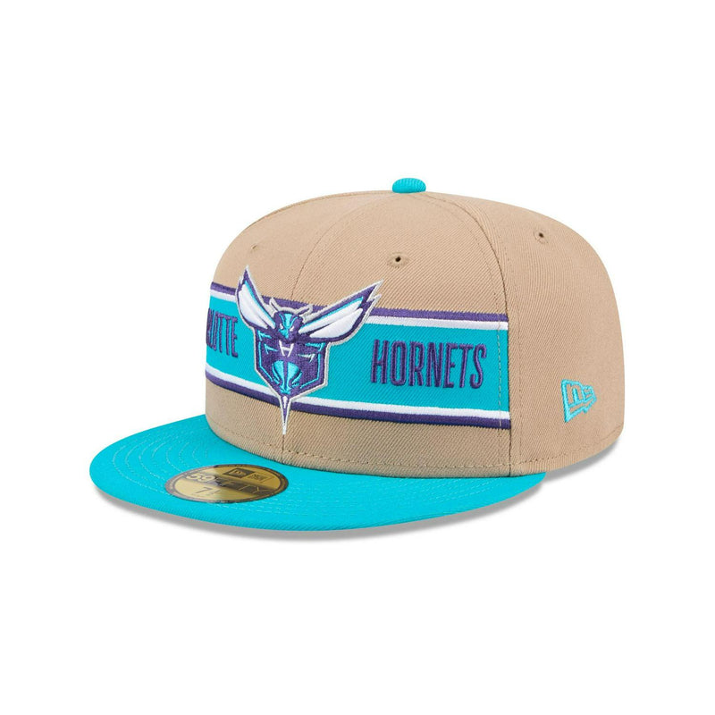 New Era Charlotte Hornets '24 Biege Blue White Grey 59Fifty 5950 Patch Fitted