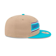 New Era Charlotte Hornets '24 Biege Blue White Grey 59Fifty 5950 Patch Fitted