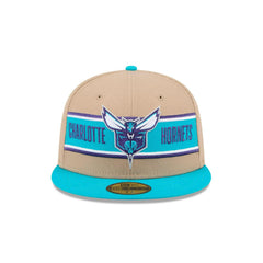 New Era Charlotte Hornets '24 Biege Blue White Grey 59Fifty 5950 Patch Fitted