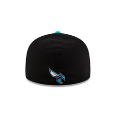 New Era Charlotte Hornets Dashmark Mesh Black Teal Gray 59Fifty 5950 Fitted Hat