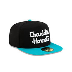 New Era Charlotte Hornets Dashmark Mesh Black Teal Gray 59Fifty 5950 Fitted Hat