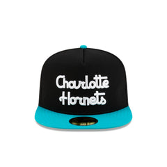 New Era Charlotte Hornets Dashmark Mesh Black Teal Gray 59Fifty 5950 Fitted Hat