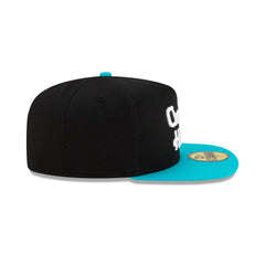 New Era Charlotte Hornets Dashmark Mesh Black Teal Gray 59Fifty 5950 Fitted Hat